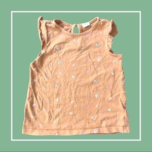 Orange Floral H&M Toddler Shirt—3T